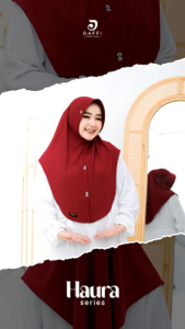 Haura Daffi Hijab Jilbab Instan Non Ped Jersey Terbaru Simple 2024