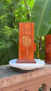 Ống đựng nhang hộp đựng hương phúc lộc thọ ống đựng hương hoa sen thếp vàng gỗ xoan ta hàng đẹp