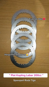 plat kopling 200cc kampas lebar (21A) sparepart roda tiga