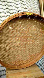 Tampah Bambu & Tampah Anyaman Agak Jarang: 50 cm Diameter & Serbaguna