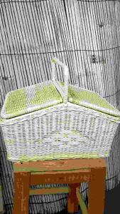 Keranjang piknik rotan - keranjang rekreasi - keranjang piknik kotak - hampers - keranjang buah