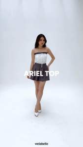 Welabelle Ariel Tube Top Coquette Lace Ribbon / Atasan Kemben Pita Renda (T83)