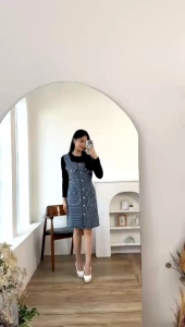 Mv Shop 8071 Overall Rok Wanita (Tanpa Iner) Korea Style Katun Premium