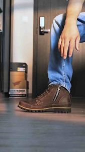 [ พร้อมส่งจากไทย ] Tim side zip up รองเท้าหนัง ซิปข้าง