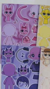 Set 8 sticker các nhân vật Sprunki cover