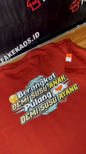 Kaos PENIKMAT SUSU TANPA GELAS (tebal bahan combed 24s)