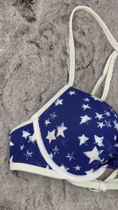 Bra WanitaCup 3/4 Kawat Busa Sedang Model Bikini Motif Pakaian Dalam / Underwear AR158BLE