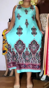 JENICA Dress Plus Size  with Sleeves and 2 Sides Pocket
