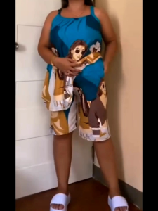 BRIANA Terno Tokong with 2 Sides Pocket and Spaghetti Straps XL to XXL