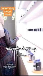 Gamis Jumbo Haira Maxy Bahan Calvin Jeans Ukuran LD110-140