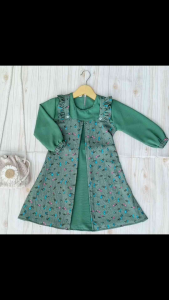 Terbaru Gamis Anak Perempuan Kekinian Usia 1 Sampai 12 Tahun Bahan Crinkle Motif Ratu