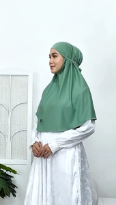 JILBAB MARYAM SIZE L / HIJAB BERGO TALI / HIJAB INSTAN JERSEY