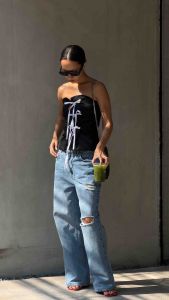 HOLYLOVE CAMI TOP เกาะอกผูกโบว์พร้อมสายพันคอ