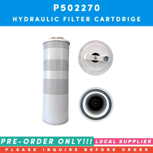 P502270 HYDRAULIC FILTER CARTDRIGE [LIMITED STOCK. READY TO SHIP WITHIN 24HRS] CROSS REFERENCE: Baldwin PT9557 Fleetguard HF7691 HITACHI 4443773 4448402 71423013 Sakura H7981