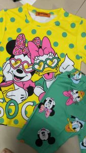 16-22kg Thun lạnh ankids loại 1 đẹp mềm mịn mát!! bộ thun ngố lửng 3D cho bé gái (099)