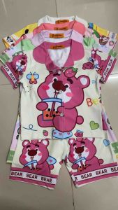 11-42kg GẤU DÂU + HOT TREND bộ pizama lửng  bé gái siêu cưng Thun lạnh mềm mịn bền đẹp  (121)