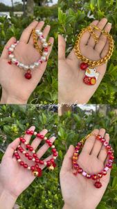 ปลอกคอแมว ปลอกคอสูง มิตร์ชั่น ลูกปัดงานตรุษจีน ปรับขนาดได้ ฟรี