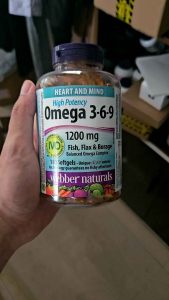 Dầu cá Omega 3-6-9 EPA/DHA 1200mg Webber Naturals 180 viên