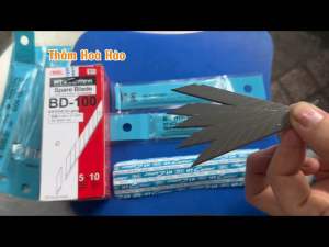 Lưỡi dao xéo 30 độ BD-100 nhật bản siêu bén 9mm (Tép 5 lưỡi)