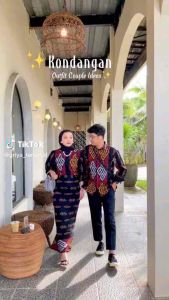 Rumi black- couple tenun- kemeja tenun- setelan tenun