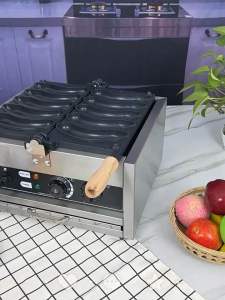 Commercial Electric เตาวาฟเฟิล เครื่องทำวาฟเฟิลรูปกล้วยหอม 5ชิ้น