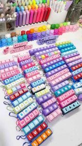 Custom Name Clicker Keychain Personalized Clickers Button Fidget keyboard Charms 3D Printed Clicky