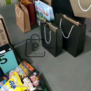 Paper Bag Cokelat Polos M Lusinan Isi 12 pcs Ukuran (21×8×24) cm