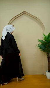 Gamis Ceruty Swarovski Full Dada List Bawah