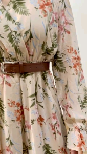 ●ECLAIRE● 003 Dress Midi Lengan Panjang Longsleeves Motif Floral Flower Bunga Korea Anggun Pesta Kondangan Mode Modis Classy Vintage Bohemia Rustic Import izbmo