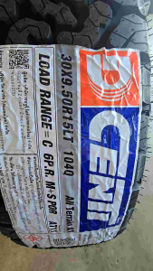 ยางรถยนต์ 30×9.50R15 ยี่ห้อ Deenti รุ่น AT ยางใหม่ ผลิตไทย ปี25