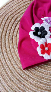 หมวกโบว์เด็กผู้หญิงรุ่นดอกใหญ่