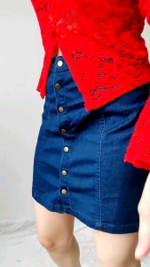 3970 Evanda Lace Top Baju Brokat Lengan Panjang Atasan Elegan Feminim