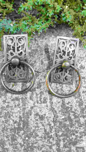 Tarikan Pintu Gebyok Kuningan Antik GBY 029 & 2 pcs