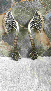 Handle Pintu Rumah Kuningan Motif Pohon Ukir Antik 41 cm 2 pcs