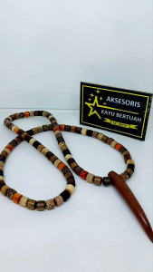 Kalung Kombinasi Kayu Bertuah Liontin Bidara Arab Terbaru