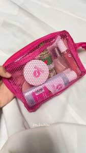 Tas Make Up Pouch Kosmetik Murah Multifungsi Organizer Tas Kotak Tas Sabun dengan Desain Mesh dan Kapasitas Besar untuk Kosmetik dan Sabun