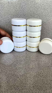 [ 50 PCS ] pot cream 125 gram putih gading list gold / putih super white list gold / putih susu list gold / kemasan pot cream / pot cream putih terang - bahan PP