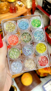 Set kim tuyến 3D Korea siêu sáng 12 màu trang trí nail