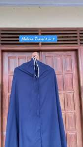 Mukena dewasa 3pcs 135 polos resleting  bahan katun micro