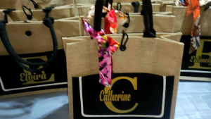 Personalized Abaca Tote Bag FREE Twilly FREE Name