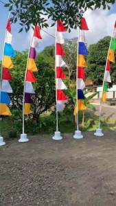 10 PCS BENDERA UMBUL UMBUL GARUDA WARNA WARNI 8 SEGI