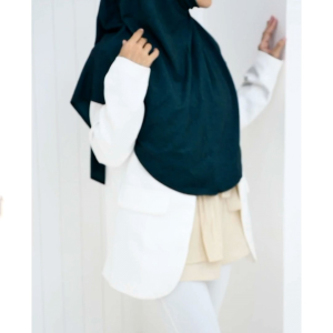 Tudung Sarung Hitam Dan Putih Denim Awning Lembut Size S/M/L/XL/2XL/3XL/5XL