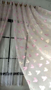 Gorden Vitrase Pintu Rumah Motif Kupu-Kupu Bordir Terbaru