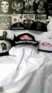 Topi Snapback MUNICIPAL WASTE Band v02 Topi Trucker jaring Premium Topi distro  topi musik barat
