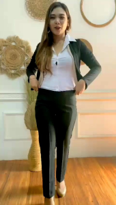 GROSIR Celana kerja kantor wanita model terbaru pinggang karet atau celana formal kerja wanita pinggang karet jumbo ada BB40-75KG size S M L XL XXL 3XL 4XL 5XL