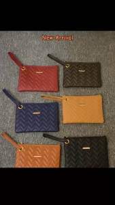 MARIONE - FRISKILLA Clutch Handbag Wanita bahan KULIT BORDIR ADA TALI TANGAN