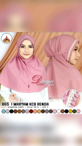 MURAH ! HIJAB BERGO MARYAM KCB RENDA BAHAN DIAMOND CREPE PREMIUM DASYA SCARF JILBAB KERUDUNG SEGI EMPAT SQUARE INSTAN