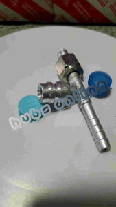 Car Airconditioning Hose Straight 180⁰ Fitting 3/8 Oring R-134a Type With Charging Port High Side And Protective Cap