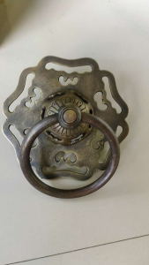 Tarikan Pintu Gebyok Kuningan Motif Gby 056 Antik 2 Pcs