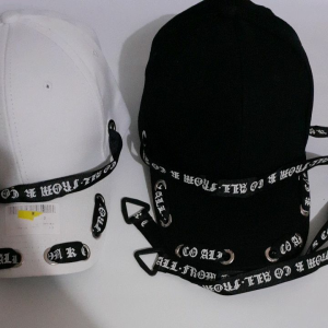 Topi Baseball Cap Tali Strap Panjang V/Made gaya Korea  Kpop